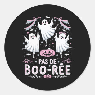Pas De Boo-rée Ghost Ballett Tanzlehrer Funny Ha Runder Aufkleber