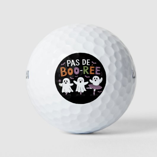 Pas de BOO-ree Ghost Ballett-Tanzlehrer Golfball (Vorderseite)