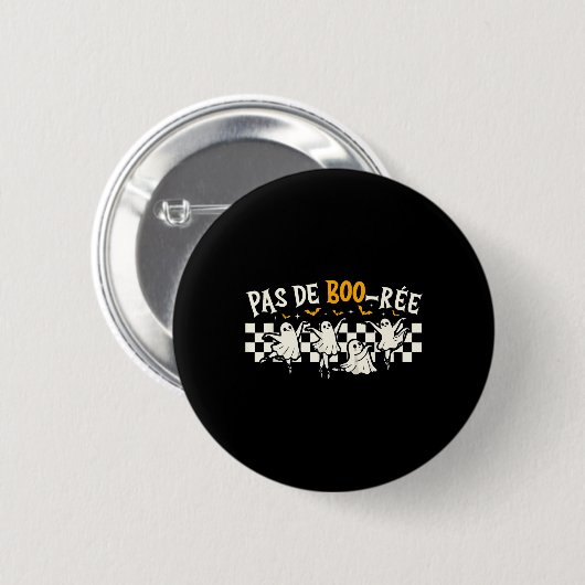Pas De Boo-rée Ghost Byllet Dancer Halloween Dance Button (Vorne & Hinten)
