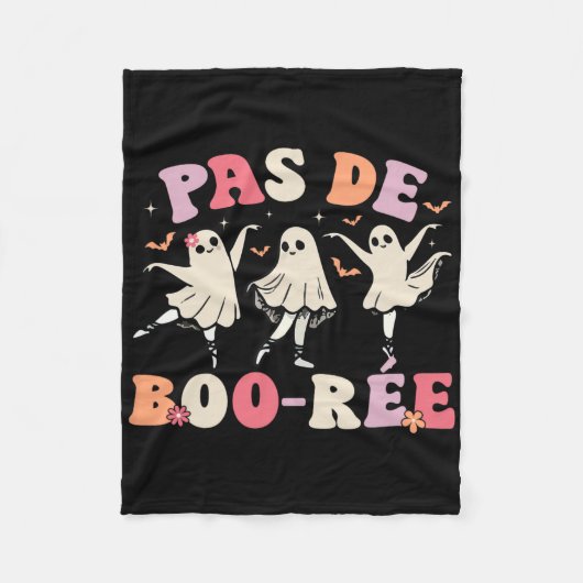 Pas De Boo-rée Ghost Byllet Dancer Halloween Dance Fleecedecke (Vorderseite)