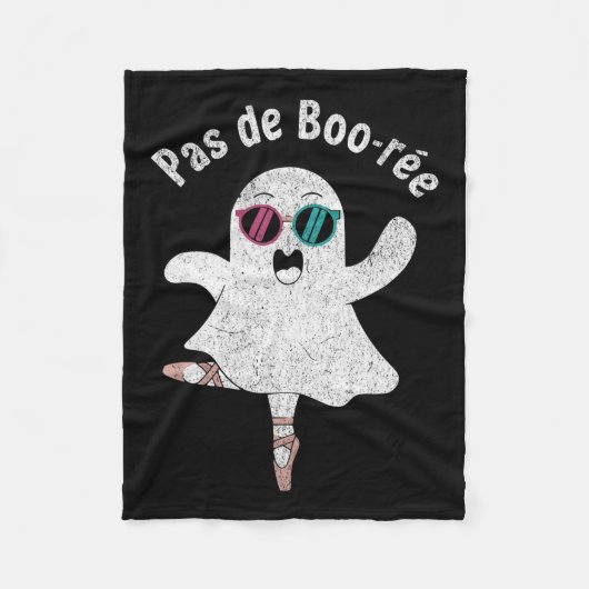 Pas De Boo-rée Niedlich Ballerina Ghost Funny Ball Fleecedecke (Vorderseite)