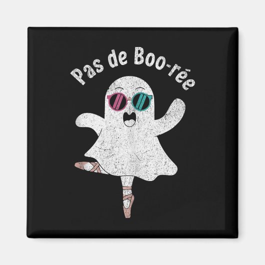 Pas De Boo-rée Niedlich Ballerina Ghost Funny Ball Magnet (Vorne)
