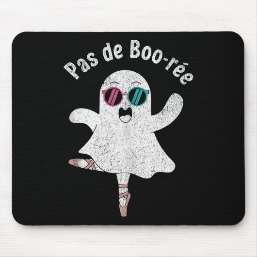 Pas De Boo-rée Niedlich Ballerina Ghost Funny Ball Mousepad (Vorne)