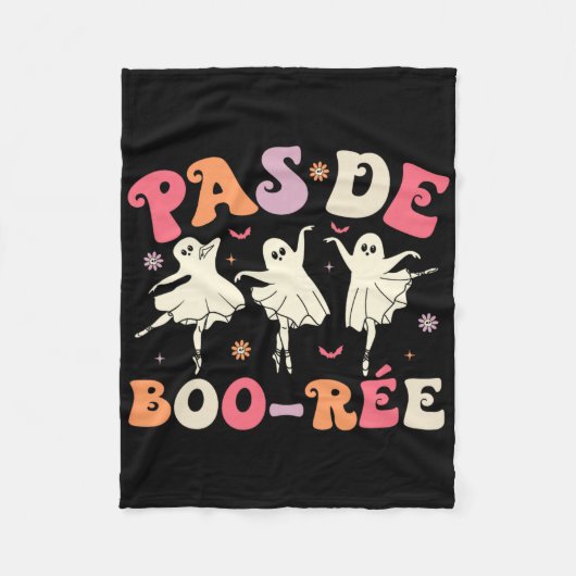 Pas De Boo-rée Niedlich Ballet Ghosts Tanzlehrer Fleecedecke (Vorderseite)