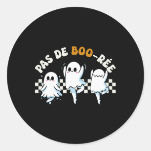 Pas De Boo-rée Spooky Halloween Ghost Ballett Tanz Runder Aufkleber