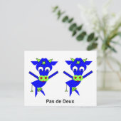 Pas de Deux Postkarte (Stehend Vorderseite)