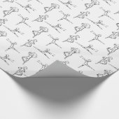 Pas De Doodle Ballerina Ballerina Tänzer Erwägung Geschenkpapier (Ecke)