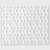Pas De Doodle Ballerina Ballerina Tänzer Erwägung Geschenkpapier (Flach)