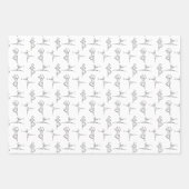 Pas de Doodle Ballerina Sketch Gift Wrap Geschenkpapier Set (Vorderseite 3)