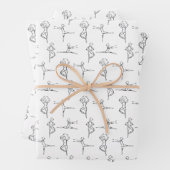 Pas de Doodle Ballerina Sketch Gift Wrap Geschenkpapier Set (Beispiel)