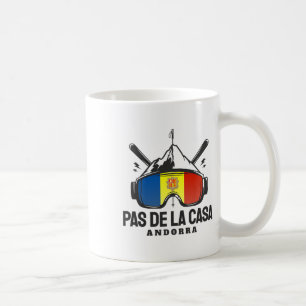 Pas de la Casa Andorra Skigebiet Retro Skigebiet Kaffeetasse