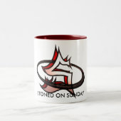 PAS-Logo-Tasse Zweifarbige Tasse (Mittel)