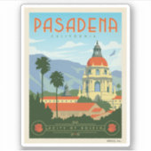 Pasadena, CA Aufkleber (Vorderseite)