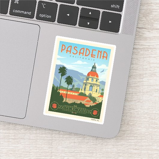 Pasadena, CA Aufkleber (Detail)