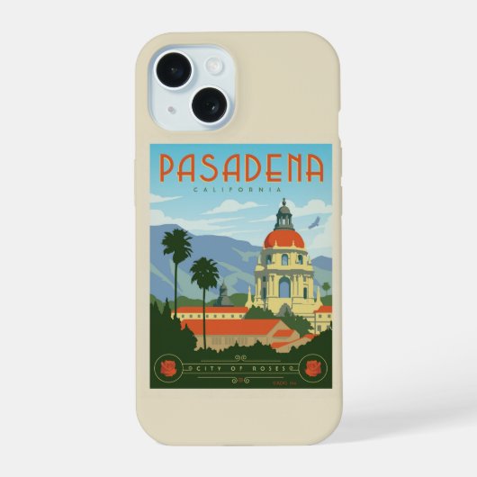 Pasadena, CA iPhone 15 Hülle (Rückseite)