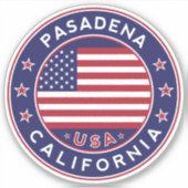 Pasadena California, Pasadena Aufkleber (Vorderseite)