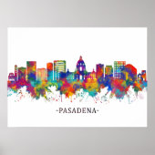 Pasadena California Skyline Poster (Vorne)