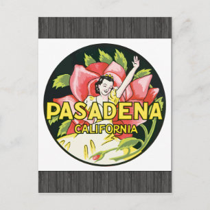 Pasadena California, Vintag Postkarte