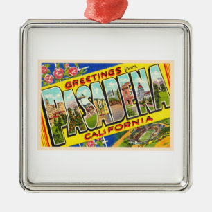 Pasadena California Vintager Großbuchstabe Postkar Ornament Aus Metall