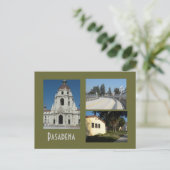 Pasadena Civic Centre und Bridge 3 Foto Postkarte (Stehend Vorderseite)