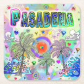 Pasadena Deep Dream Untersetzer (Vorderseite)