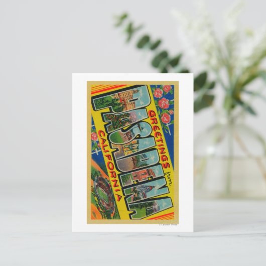 Pasadena, Kalifornien - Große Briefszenen Postkarte (Stehend Vorderseite)