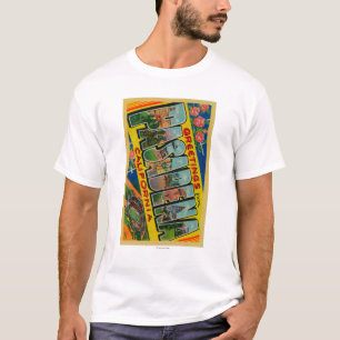 Pasadena, Kalifornien - große Buchstabe-Szenen T-Shirt