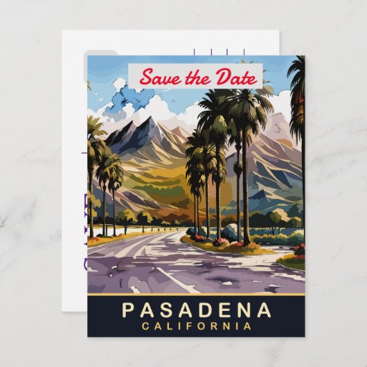 Pasadena, Kalifornien, Save The Date (Vorne/Hinten)
