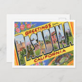 Pasadena, Kalifornien, Vintage Großbuchstaben Post Postkarte (Vorne/Hinten)