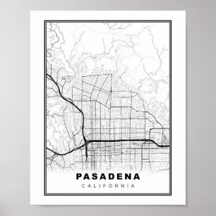 Pasadena Karte Poster