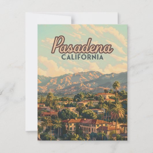 Pasadena Los Angeles California Mountain Card (Vorderseite)