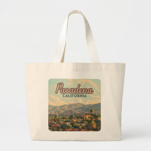 Pasadena Los Angeles Kalifornien Berge Vintage  Jumbo Stoffbeutel