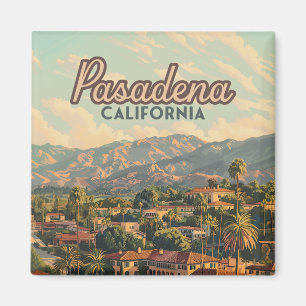 Pasadena Los Angeles Kalifornien Berge Vintage Magnet