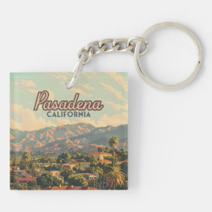 Pasadena Los Angeles Kalifornien Berge Vintage Schlüsselanhänger