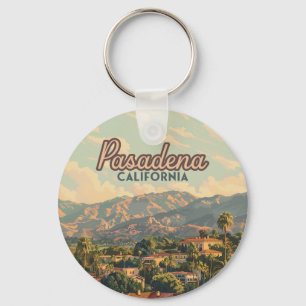 Pasadena Los Angeles Kalifornien Berge Vintage Schlüsselanhänger