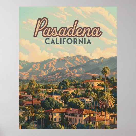 Pasadena Los Angeles Vintages California Poster (Vorne)