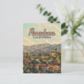 Pasadena Los Angeles Vintages California Postkarte (Stehend Vorderseite)