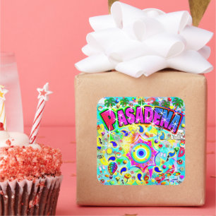 Pasadena Mystic Dance  Quadratischer Aufkleber