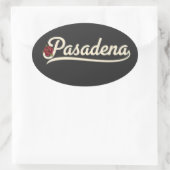 Pasadena Rose  Ovaler Aufkleber (Tasche)