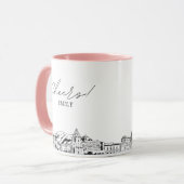 Pasadena Skyline Personalisierte Hochzeitscoffee-T Tasse (Vorderseite Links)
