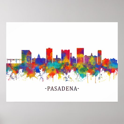 Pasadena Skyline Poster (Vorne)
