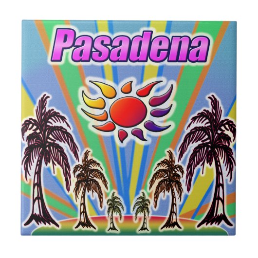 Pasadena Summer Liebe Fliese (Vorderseite)