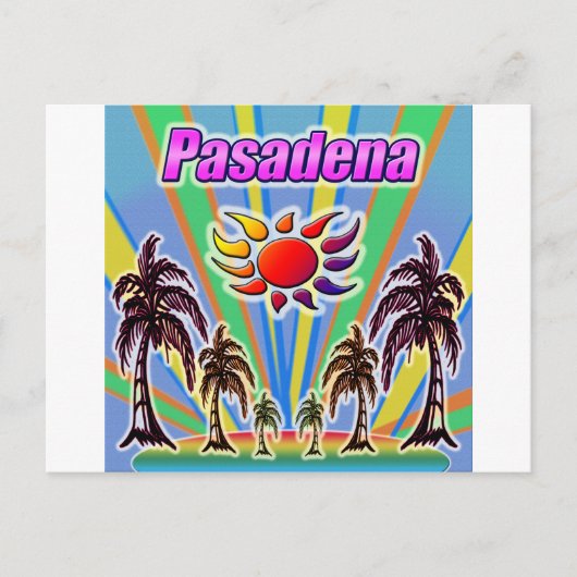 Pasadena Summer Liebe Postkarte (Vorderseite)