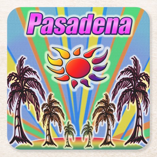 Pasadena Summer Liebe Untersetzer (Vorderseite)