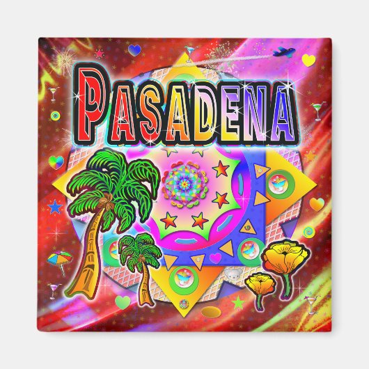 Pasadena Tropical Friends Magnet (Vorne)