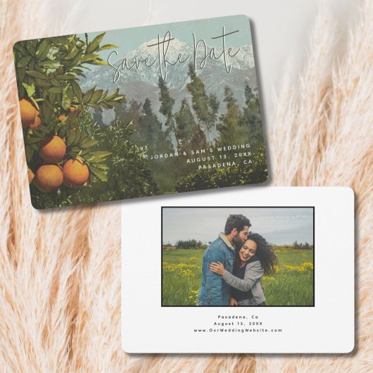 Pasadena Vintag Postcard Save the Date Einladung