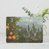 Pasadena Vintag Postcard Save the Date Einladung (Stehend Vorderseite)