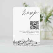 Pasadena Wedding RSVP QR Code Small Enclosure Card Begleitkarte (Stehend Vorderseite)