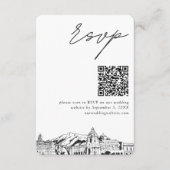 Pasadena Wedding RSVP QR Code Small Enclosure Card Begleitkarte (Vorderseite)