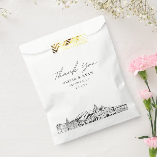 Pasadena Wedding Skyline Personalisierte Gevor Bag Geschenktütchen (Versiegelt)